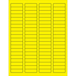 image of Tape Logic LL170YE Rectangle Laser Labels - 1/2 in x 1 3/4 in - Permanent Acrylic - Fluorescent Yellow - 14672