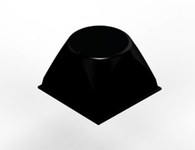 image of 3M Bumpon SJ5514 Black Bumper/Spacer Pad - Square Shaped Bumper - 0.81 in Width - 0.52 in Height - 18469