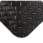 image of Wearwell Spongecote Anti-Fatigue Mat 414.1516x5x75BK - 5 ft x 75 ft, Nitricell - Diamond-Plate - Black - 82771