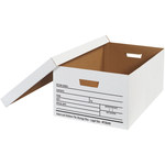 Shipping Supply White Auto-Lock Bottom File Storage Boxes - 24 in x 15 in x 10 in - SHP-2328