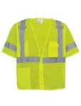 image of Global Glove FrogWear High-Visibility Vest GLO-011/LG - Size Large - High-Visibility Lime - GLO-011 LG