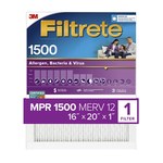 image of 3M Filtrete Ultra Allergen Reduction 16 in x 20 in x 1 in 2000-4PK-EC MERV 12, 1500 MPR Air Filter - 00521