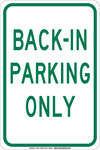 image of Brady B-555 Aluminum Rectangle White Parking Restriction, Permission & Information Sign - 12 in Width x 18 in Height - 129645