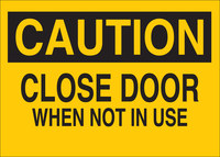 image of Brady B-555 Aluminum Rectangle Yellow Door Sign - 10 in Width x 7 in Height - 41069