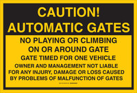 image of Brady B-555 Aluminum Rectangle Gate Sign - 36 in Width x 24 in Height - 124271