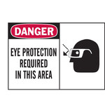 image of Brady B-120 Fiberglass Reinforced Polyester Rectangle White PPE Sign - 14 in Width x 10 in Height - 62797