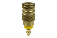 image of Coilhose Coupler 153L-DL - 1/4 in ID Lock-On Thread - Brass - 10120