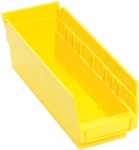 image of Quantum Storage Yellow Polypropylene Shelf Bin - 11 5/8 in Length - 4 1/8 in Width - 4 in Height - 1 Compartments - 02795