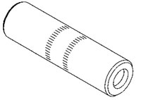image of 3M Scotchlok 20004 Yellow Aluminum Barrel Connector - Butt Connector - 2 in Length - 0.35 in Inside Diameter - 0.531 in Outside Diameter - 13269