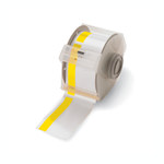 image of Brady 113159 Printer Label Roll - 3 in x 100 ft - Vinyl - White / Yellow - B-595 - 99844