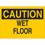 image of Brady B-302 Polyester Rectangle Yellow Fall Prevention Sign - 10 in Width x 7 in Height - Laminated - 85099