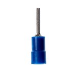 image of 3M Scotchlok MVU14-47PX-A Blue Butted Vinyl Butted Pin Terminal - 0.9 in Length - 0.47 in Pin Length - 0.17 in Max Insulation Outside Diameter - 0.09 in Inside Diameter - 0.075 in Pin Diameter - 58865