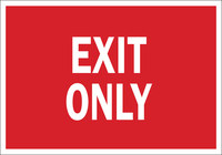 image of Brady B-555 Aluminum Rectangle Red Exit Sign - 10 in Width x 7 in Height - 41058