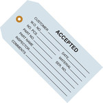 image of Blue 13 Point Cardstock Inspection Tags - 4 3/4 in Width - 2 3/8 in Height - SHP-9924