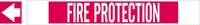 image of Brady 5688-HPHV Strap-On Pipe Marker - Fire System - Polyester - White on Red - B-681, B-883 - 59692