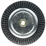 image of Weiler Polyflex 35600 Wheel Brush - 7 in Dia - Encapsulated Knotted Steel Bristle