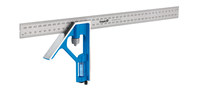 image of Milwaukee True Blue/Silver Zinc/Stainless Steel Combination Square - 16 in Length - 5.31 in Wide - E280M