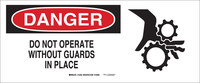 image of Brady B-120 Fiberglass Reinforced Polyester Rectangle White Equipment Safety Sign - 17 in Width x 7 in Height - 69131