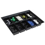 image of Protektive Pak Black Kitting Tray - 9 7/8 in Length - 7 9/16 in Wide - 1 in Deep - 39209