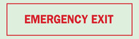image of Brady Bradyglo B-324 Polyester Rectangle Green Emergency Exit Sign - 10 in Width x 3.5 in Height - Glow in the Dark - 80207