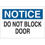image of Brady B-120 Fiberglass Reinforced Polyester Rectangle White Door Sign - 14 in Width x 10 in Height - 69091