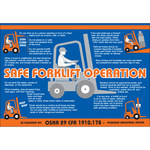 image of Brady Calendered Vinyl Rectangle Truck & Forklift Warehouse Traffic Sign - 29 in Width x 20 in Height - 105617