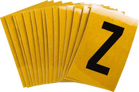 image of Bradylite 5920-Z Letter Label - Black on Yellow - 1 in x 1 1/2 in - B-997 - 59235