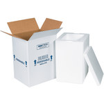 image of White Insulated Shipping Containers - 6 in x 8 in x 12 in - 2259
