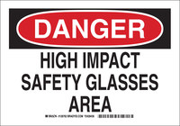 image of Brady B-555 Aluminum Rectangle White PPE Sign - 10 in Width x 7 in Height - 128760