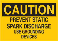 image of Brady B-555 Aluminum Rectangle Yellow Electrical Safety Sign - 10 in Width x 7 in Height - 40852