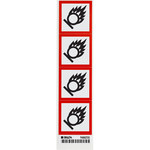 image of Brady 118829 Hazardous Material Label - 2 in x 2 in - Vinyl - Black / Red on White - B-7569 - 66033