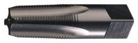 image of Cleveland 975 3/8-18 NPTF Medium Hook Tapered Pipe Tap C64062 - 4 Flute - Bright - 2.5625 in Overall Length - High-Speed Steel