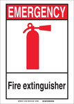 image of Brady B-555 Aluminum Rectangle Fire Safety Sign - 7 in Width x 10 in Height - 119236