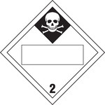 image of Brady B-101 Polycoated Tagstock Square White Truck Placards Sign - 10 3/4 in Width x 10 3/4 in Height - 60391