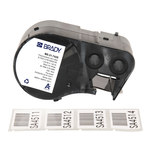 image of Brady M5-31-7425 Chemical and Temperature Resistant Labels - 1.5 in x 1 in - Polypropylene - Black on White - B-7425 - 59273
