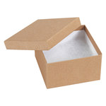 image of Kraft Jewelry Boxes - 3.5 in x 3.5 in x 2 in - 3435