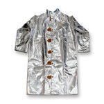 image of Chicago Protective Apparel Medium Aluminized Rayon Heat-Resistant Coat - 50 in Length - 603-AR MD