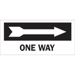 image of Brady B-120 Fiberglass Reinforced Polyester Rectangle Black Stop Signs, Traffic Control Signs & Banners Sign - 14 in Width x 6.5 in Height - 73467