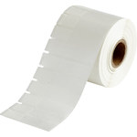 image of Brady THT-127-461-1.5-SC Die-Cut Printer Label Roll - 0.75 in x 2.2 in - Polyester - Clear / White - B-461 - 80370