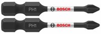 image of Bosch Impact Tough #1 Phillips Power Bit ITPH1202 - Alloy Steel - 2 in Length - 63842