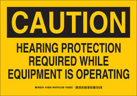 image of Brady B-555 Aluminum Rectangle Yellow Equipment Safety Sign - 10 in Width x 7 in Height - 128556