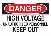 image of Brady B-555 Aluminum Rectangle White Electrical Safety Sign - 10 in Width x 7 in Height - 40669