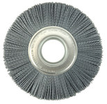 image of Weiler Nylox 83150 Wheel Brush - 8 in Dia - Crimped Round Nylon Bristle