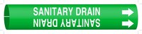 image of Brady 4122-F Strap-On Pipe Marker, 6 in to 7 7/8 in - Other Liquid - Plastic - White on Green - B-915 - 41864