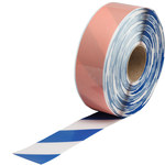 image of Brady ToughStripe Max Blue/White Marking Tape - 3 in Width x 100 ft Length - 0.050 in Thick - 64048