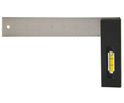 image of Milwaukee Black and Silver Stainless Steel, Plastic Try Square - 5.5 in Length - 9.5 in Wide - 120