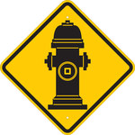 image of Brady B-555 Aluminum Diamond Yellow Stop Signs, Traffic Control Signs & Banners Sign - 18 in Width x 18 in Height - 124607