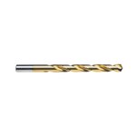 image of Irwin 3/8 in Jobber Length Drill Bit 63924 - Titanium Nitride Finish - 5 in Overall Length - 3 5/8 in Flute - High-Speed Steel - Straight Shank