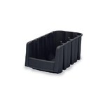image of Akro-Mils 15 lb Black Industrial Grade Polymer Stacking Storage Bin - 11 7/8 in Length - 6 5/8 in Width - 5 in Height - 1 Compartments - 30716BLACK