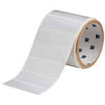 image of Brady THT-18-413-3 Die-Cut Printer Label Roll - 3 in x 1 in - Polyester - Silver - B-413 - 57954